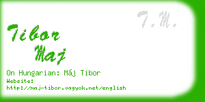 tibor maj business card